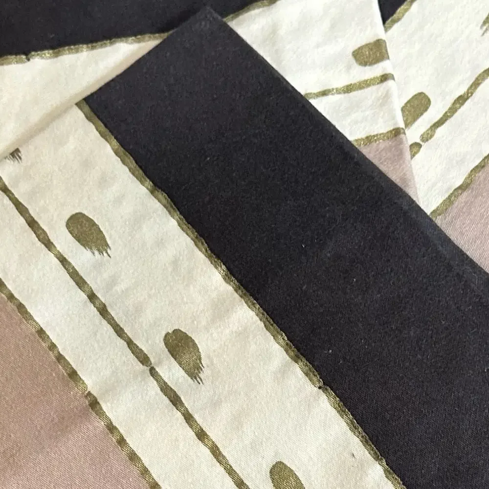 African Tribal Casual Unbranded Brown Black Cloth  Napkins Set 4 Abstract Print